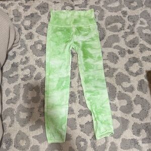 Free People Movement Green & White Leggings